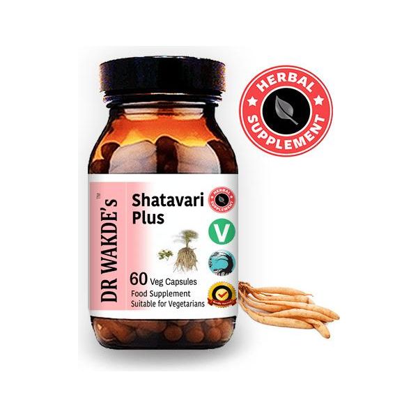 Dr Wakde's Shatavari Plus Capsule | 60 Capsule Vegi | Integratore Ayurvedico | Vegano | 100% Erbe | Sconti Volume | Spedizione In Giornata-image
