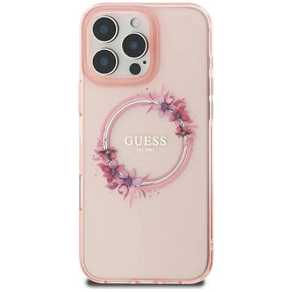 Guess Guhmp16Shfwfcp Iphone 166.1 RóżOwy/Pink Hardcase Iml Flowers Wreath Magsafe-image