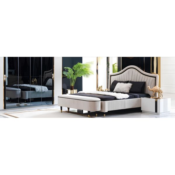 Set 3 Pezzi Camera Da Letto Letto 2X Comodino Stile Italiano Mobili Nuovi-image