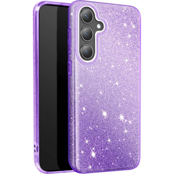 Avizar, Custodia In Silicone Scintillante Per Samsung S24 / S25 - Ultrasottile E Antiurto, Viola-image