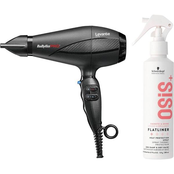 Babyliss Pro Levante Hq 2100W BAB6950IE + Schwarzkopf Osis Flatliner Spray Termoprotettivo 200Ml-image