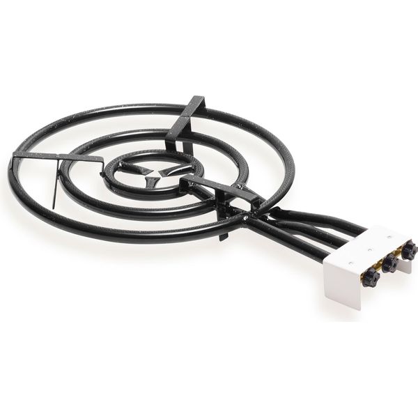Briebe MOD600 Paella Bruciatore A Gas A Triplo Anello 60-40-20Cm Adatto A Padelle Per Paella Fino A 90Cm Ø Nero-image
