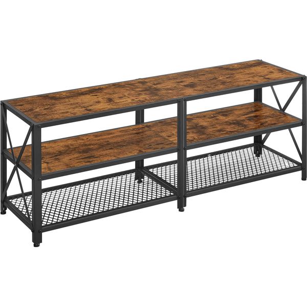 Armadio Rtv 140X40X52 Cm Marrone Rustico, Nero-image