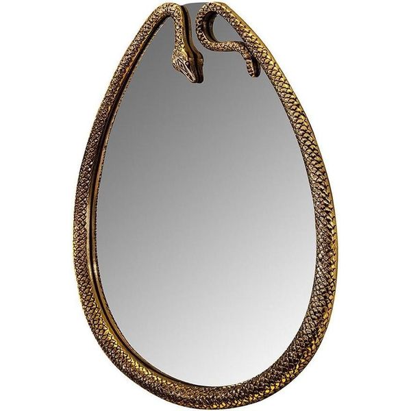 Specchio Da Parete Cornice Specchio Specchio Battente Oro 45X75Cm-image