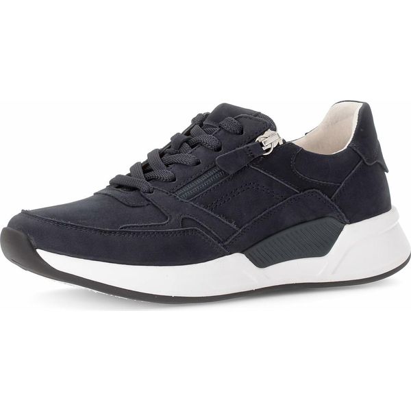 Gabor Rollingsoft Scarpe Da Donna - Scarpe Da Ginnastica Sportive Stringate Blu Tempo Libero Nuovo-image