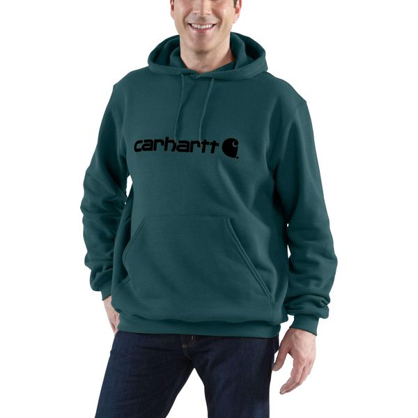 Carhartt 100074 Felpa Con Cappuccio Da Uomo Con Logo Carhartt Greenstone M-image
