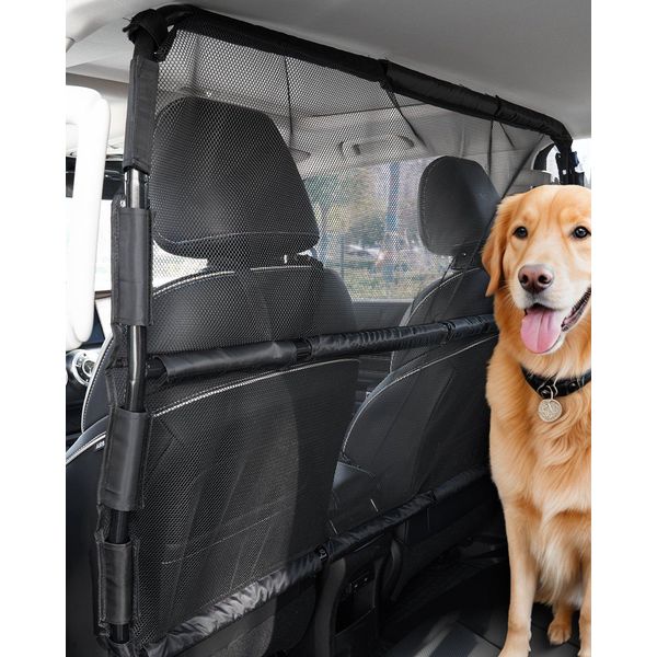 Barriera Per Cani Auto Barriera Per Animali Domestici 127Cm Sedili Anteriori Parete Divisoria-image