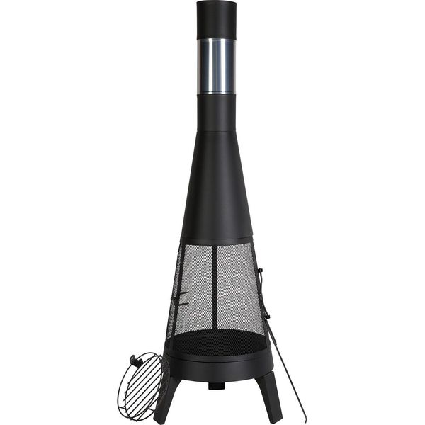 Stufa Da Patio Caminetto Da Giardino Stufa Azteca Caminetto Chimenea φ508X1495Mm-image