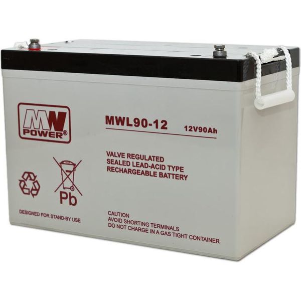 Mwl 90-12: Mwl 90-12: Batteria Agm 12V/90Ah, 307*169*216*TH214 (T16)-image