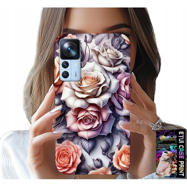 Custodia Per Xiaomi 12T / 12T Pro - Motivi Floreali Rosa Fiore Custodia-image