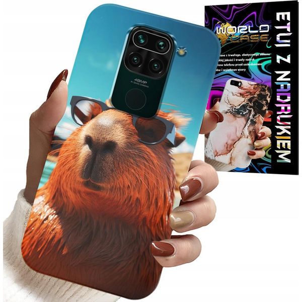 Custodia Per Xiaomi Note 9 - Capibara Dolce, Custodia + Capibara Di Vetro-image