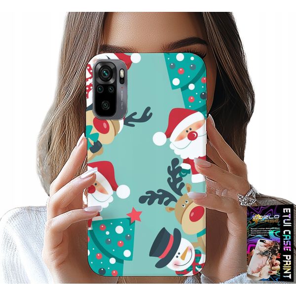 Custodia Per Xiaomi Note 10 / 10S - Babbo Natale, Renna, Pupazzo Di Neve Motivi Natalizi-image