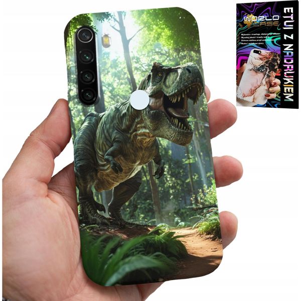 Custodia Per Xiaomi Note 8T - Dinosauro Tiranosauro + Vetro-image