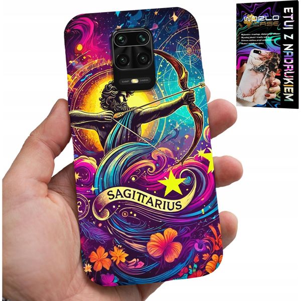Custodia Per Xiaomi Note 9 Pro / 9S - Segno Zodiacale, Sagittario Lato Posteriore Astronomico-image