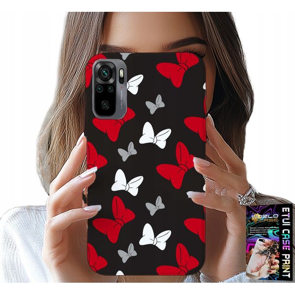 Custodia Per Xiaomi Note 10 / 10S - Fiocchi Di Topo Rossi E Bianchi, Motivi-image
