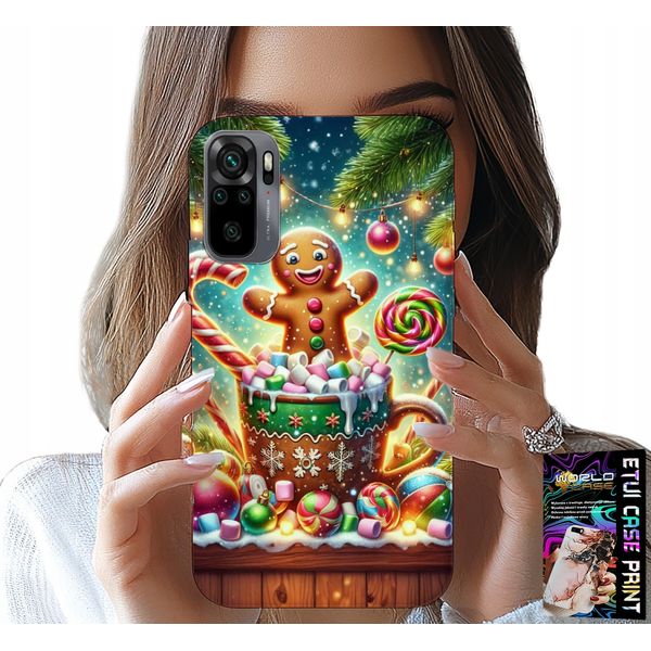 Custodia Per Xiaomi Note 10 / 10S - Motivi Natalizi Pan Di Zenzero + Vetro-image