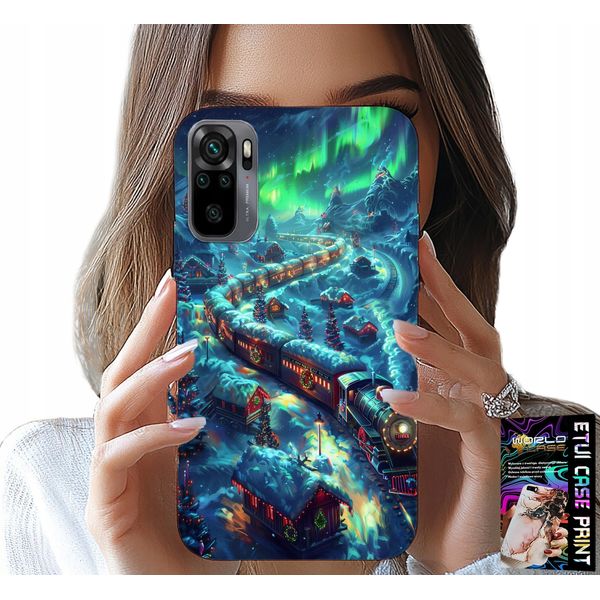 Custodia Per Xiaomi Note 10 / 10S - Treno, Motivi Natalizi + Vetro-image