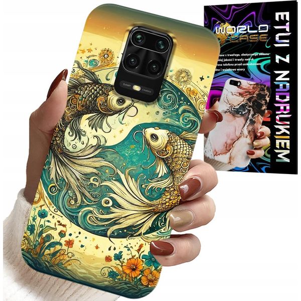 Custodia Per Xiaomi Note 9 Pro / 9S - Segno Zodiacale, Pesce + Lamina-image