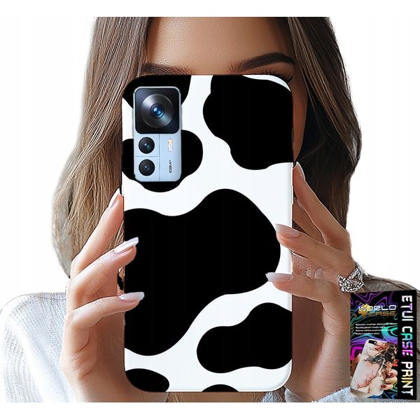 Custodia Per Xiaomi 12T / 12T Pro - Appliques In Bianco E Nero, Motivi Di Moda-image