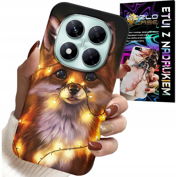 Custodia Per Xiaomi Nota 14 Pro 5G - Simpatica Volpe Foresta Animali Caso + Vetro-image