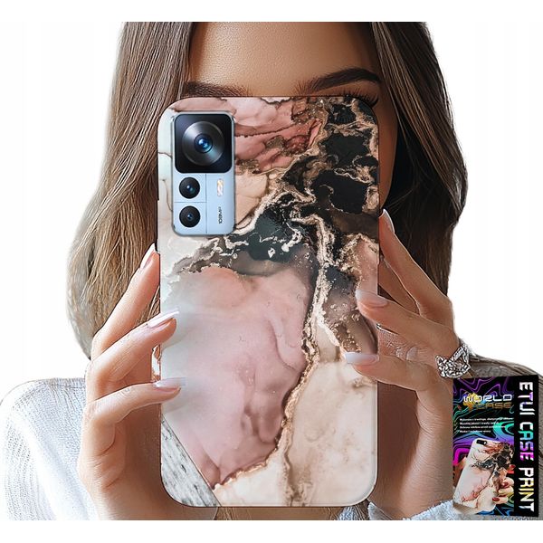Custodia Per Xiaomi 12T / 12T Pro - Elegante Marmo Motivi Di Tendenza + Vetro-image