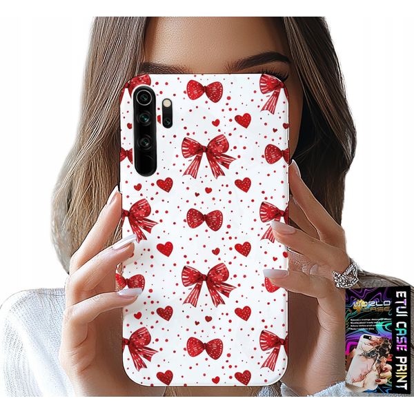 Custodia Per Xiaomi Note 8 - Nastri Rossi Con Motivi Di Moda-image