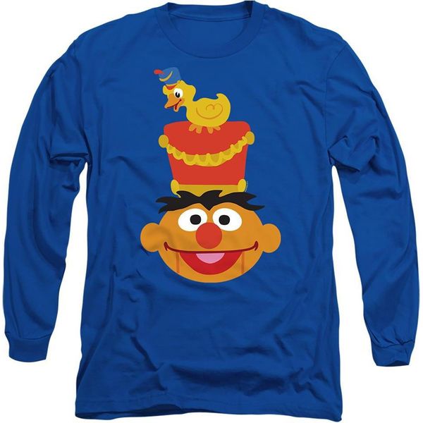 Sesame Street - Maglietta Per Uomo/Donna Unisex, Disegno Natalizio, Manica Lunga TV26633 (S) (Blu Reale)-image