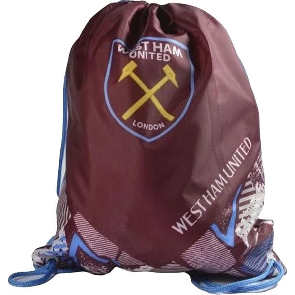 West Ham United Fc - Borsa Da Ginnastica "Vector"", Palestra TA14067 (Taglia Unica) (Vino Rosso/Blu/Giallo)"-image