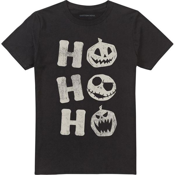 The Nightmare Before Christmas - Maglietta "Ho Ho Ho"" Per Uomo/Donna Unisex TV26571 (Xl) (Nero)"-image
