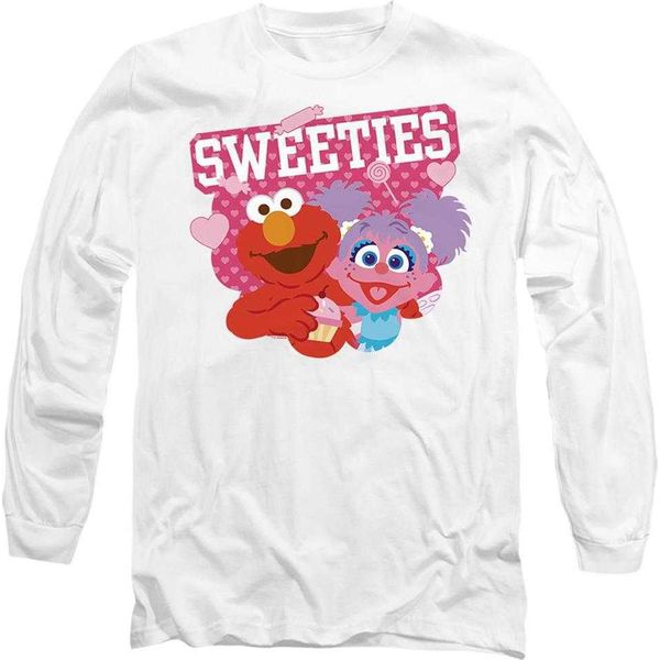 Sesame Street - Maglietta "Sweeties"" Per Uomo/Donna Unisex, San Valentino, Manica Lunga TV27131 (Xxl) (Bianco)"-image