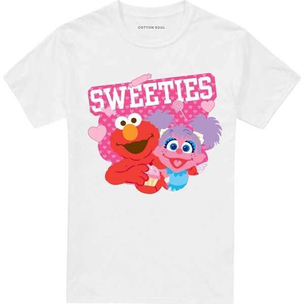 Sesame Street - Maglietta "Sweeties"" Per Uomo/Donna Unisex, San Valentino TV27130 (M) (Bianco)"-image