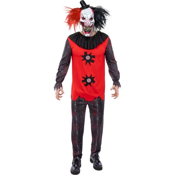 Smiffys - Costume Da Joker "Chuckles"" Per Uomo SM3508 (L) (Rosso/Nero/Bianco)"-image