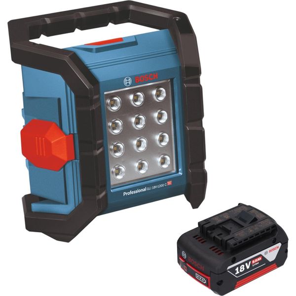 Faro Da Cantiere A Batteria Bosch Gli 18V-1200 C Professional 18 V 1200 Lm + 1X Batteria 5,0 Ah - Senza Caricabatteria-image