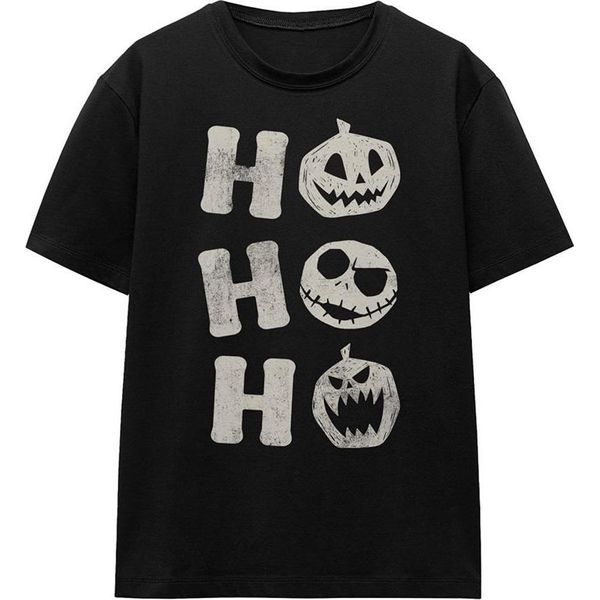 The Nightmare Before Christmas - Maglietta "Ho Ho Ho"" Da Donna TV26579 (Xxl) (Nero)"-image