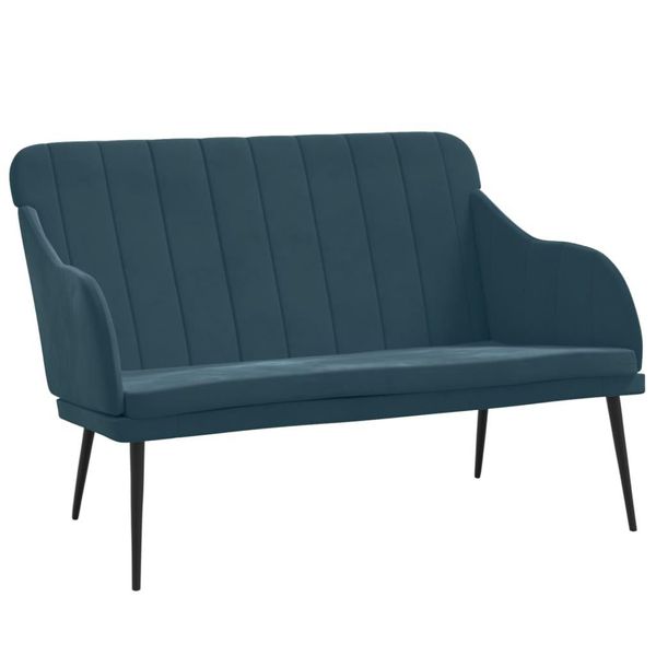 Syfax™ Panca Blu 110X76X80 Cm In Velluto-image