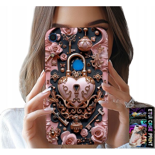 Custodia Per Huawei Y6S - Design Femminile E Di Tendenza, Lucchetto Cuore Rosa-image