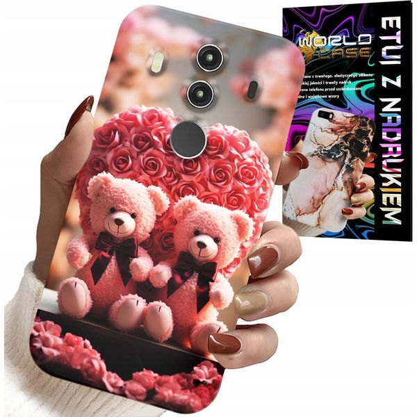Custodia Per Huawei Mate 10 Pro - Rosa Orsetto Famiglia Cuore + Lamina-image