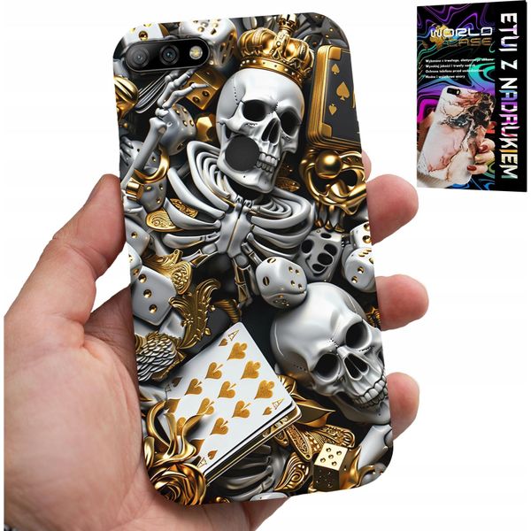 Custodia Per Huawei Y7 2018 - Poker Re Dadi Asso Disegni Per Gli Uomini-image