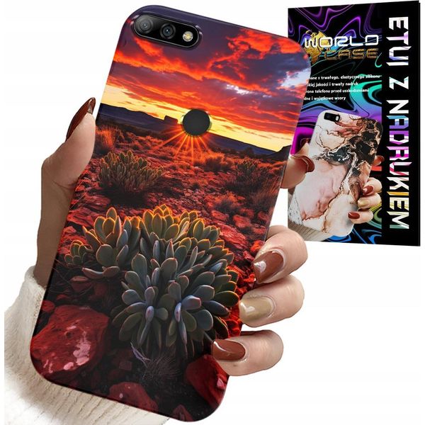 Custodia Per Huawei Y7 2018 - Custodia Con Vista Sul Deserto Messicano + Vetro-image