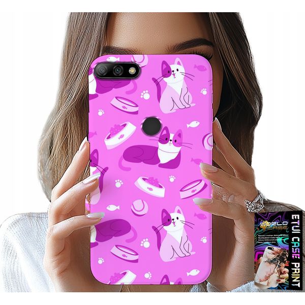 Custodia Per Huawei Y7 2018 - Love Cat, Disegni Con Gatti Gatti, Cover-image