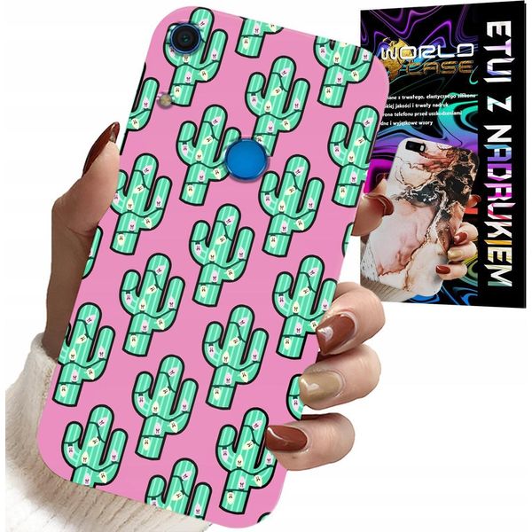 Custodia Per Huawei Y6S - Cactus, Cactus Su Sfondo Rosa + Pellicola-image