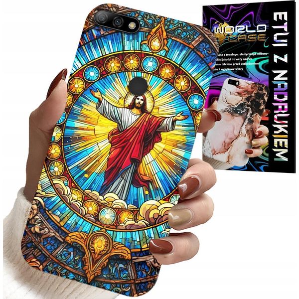 Custodia Per Huawei Y7 2018 - Gesù Cristianesimo Religione + Vetro-image