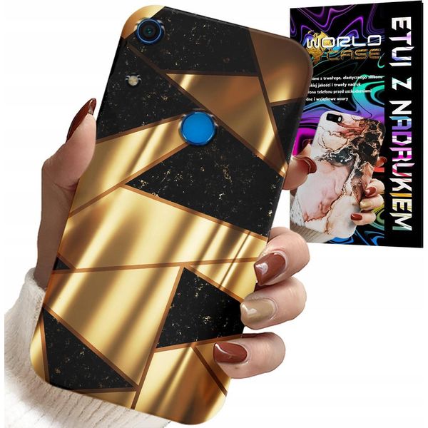 Custodia Per Huawei Y6S - Design Elegante Oro + Pellicola Idro-image