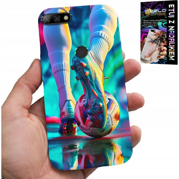 Custodia Per Huawei Y7 2018 - Giocatori Di Calcio + Vetro-image