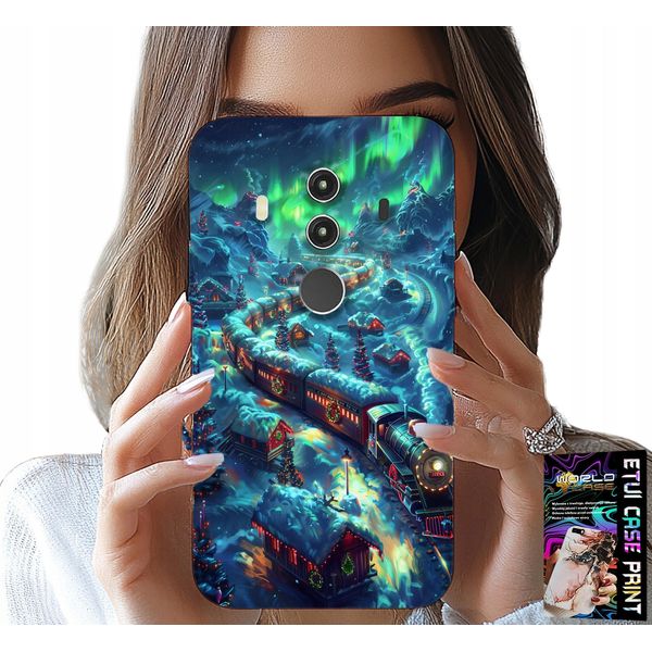 Custodia Per Huawei Mate 10 Pro - Treno, Disegni Di Natale Express + Filmato-image