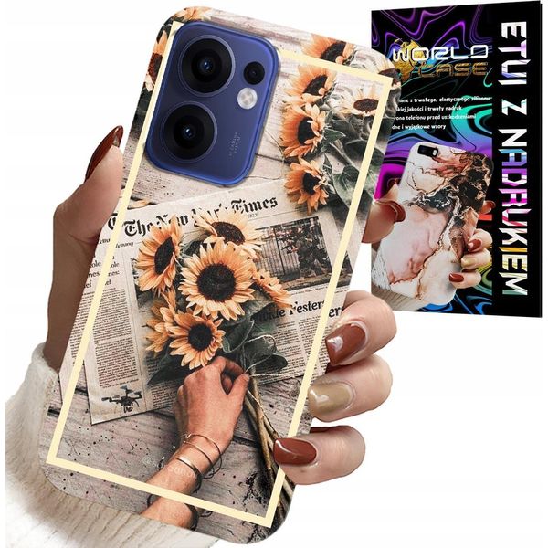 Custodia Per Oppo Find X5 Lite - Motivo Floreale Girasoli Girasoli-image