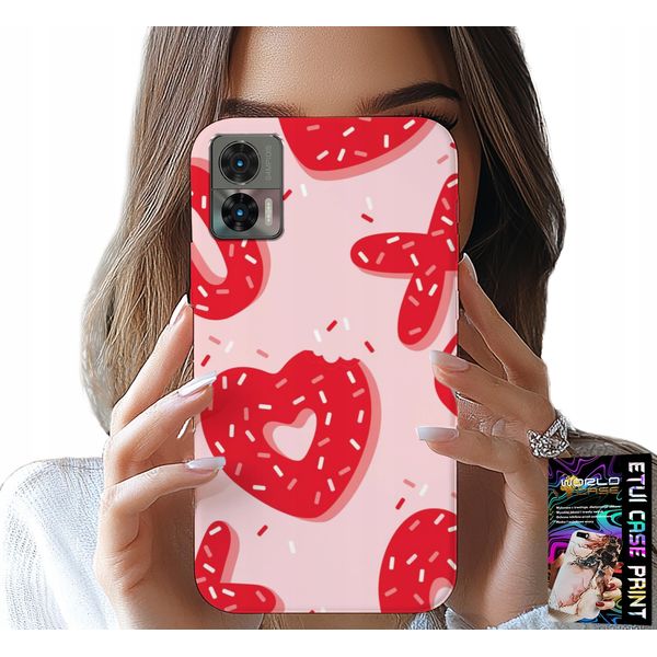 Custodia Per Motorola Edge 30 Neo - Modelli Femminili E Alla Moda Xoxo Cuore + Pellicola Protettiva-image
