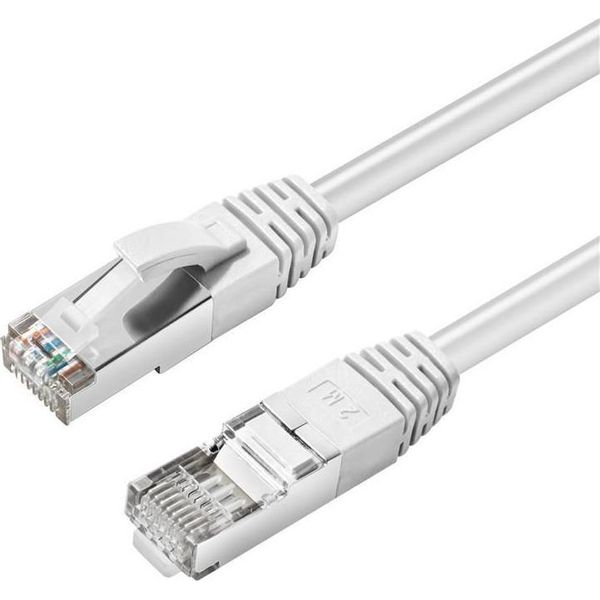 Microconnect - Cavo Di Rete - Da RJ-45 (M) A RJ-45 (M) - 15,0 M - Cavo Sstp - Cat 6 - Senza Alogeni, A Trefoli - Bianco (Confezione-image