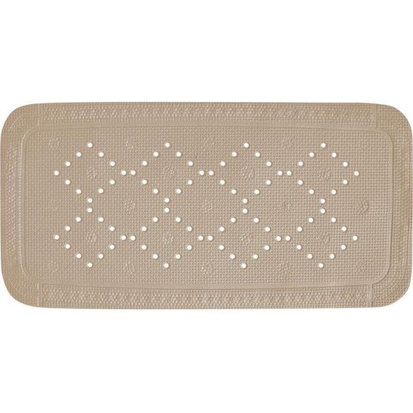 Tappeto Doccia Spirella Tappeto Da Bagno Tappeto Da Bagno Antibatterico Antiscivolo Con Ventose - Alaska Taupe - Circa 36 X 71 Cm-image