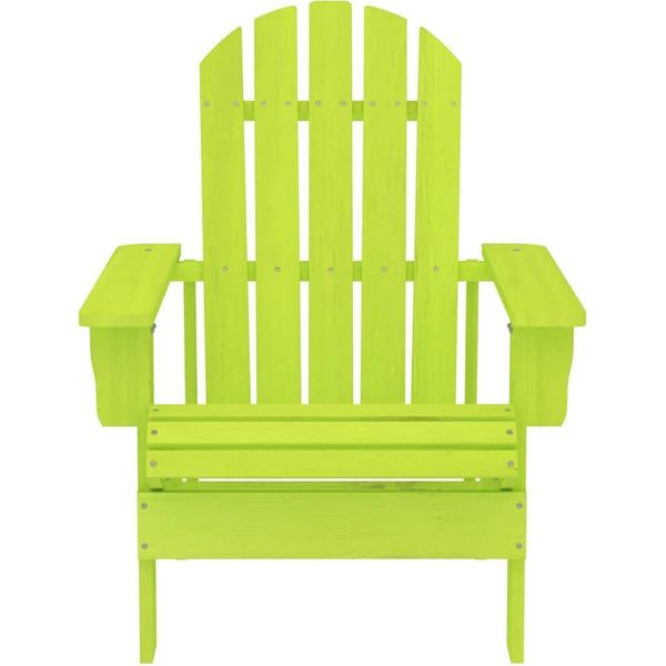 Vidaxl Sedia Da Giardino Adirondack In Legno Massiccio Di Abete Verde-image